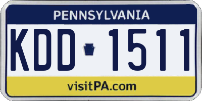 PA license plate KDD1511