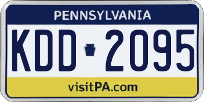 PA license plate KDD2095
