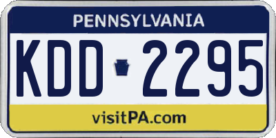 PA license plate KDD2295