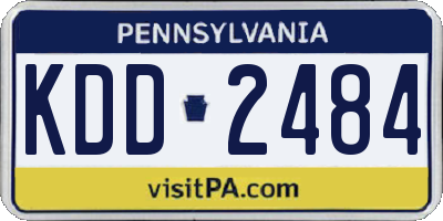 PA license plate KDD2484