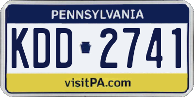PA license plate KDD2741
