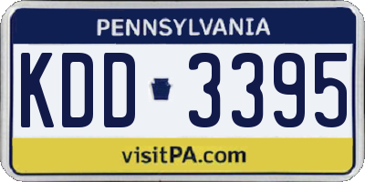 PA license plate KDD3395