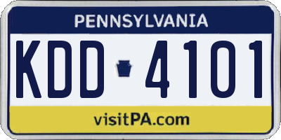 PA license plate KDD4101