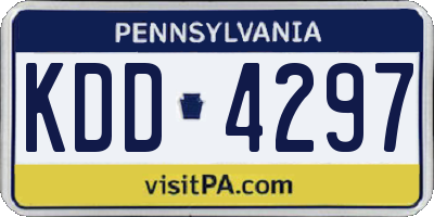 PA license plate KDD4297