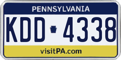 PA license plate KDD4338