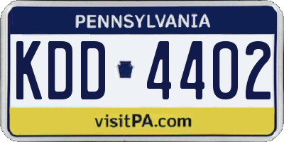 PA license plate KDD4402