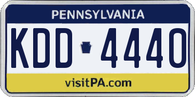 PA license plate KDD4440