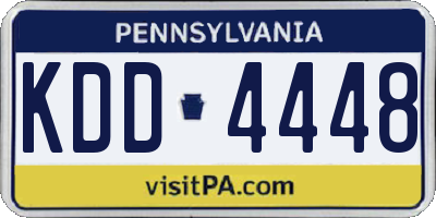 PA license plate KDD4448