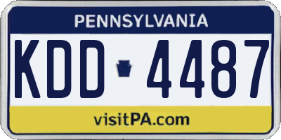 PA license plate KDD4487