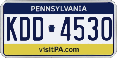 PA license plate KDD4530
