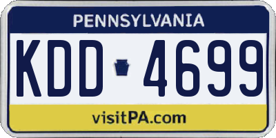 PA license plate KDD4699