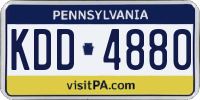PA license plate KDD4880