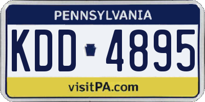 PA license plate KDD4895