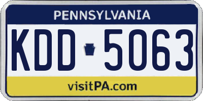PA license plate KDD5063