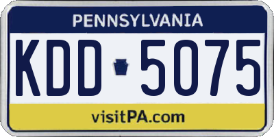 PA license plate KDD5075