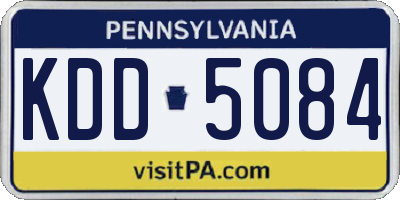 PA license plate KDD5084