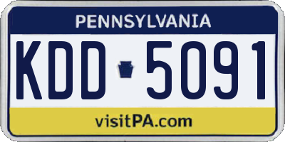 PA license plate KDD5091