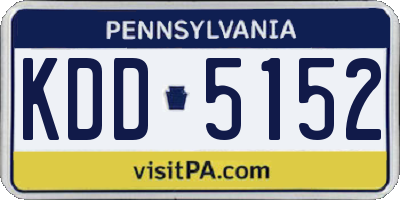PA license plate KDD5152