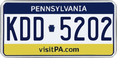 PA license plate KDD5202