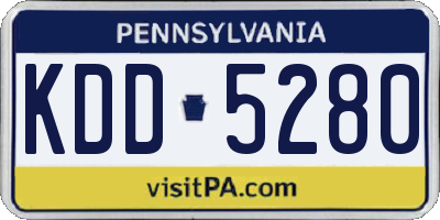 PA license plate KDD5280