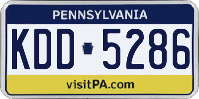 PA license plate KDD5286