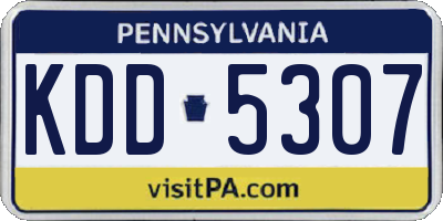 PA license plate KDD5307