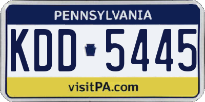 PA license plate KDD5445