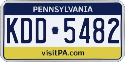 PA license plate KDD5482