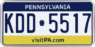 PA license plate KDD5517