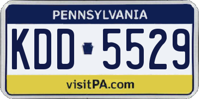 PA license plate KDD5529