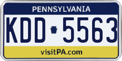 PA license plate KDD5563
