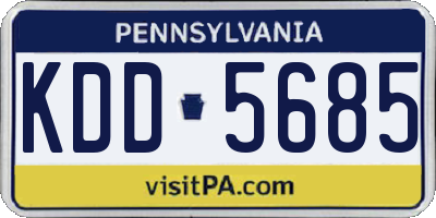 PA license plate KDD5685
