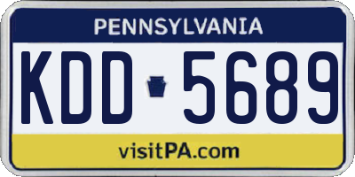 PA license plate KDD5689