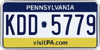 PA license plate KDD5779