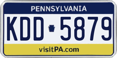 PA license plate KDD5879