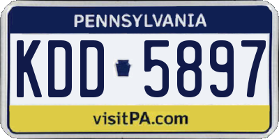 PA license plate KDD5897