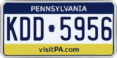 PA license plate KDD5956
