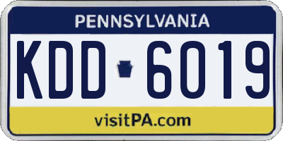 PA license plate KDD6019