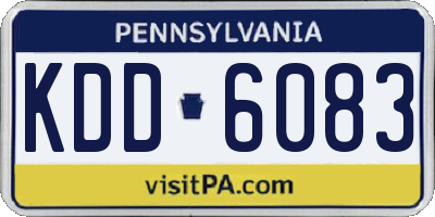PA license plate KDD6083