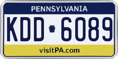 PA license plate KDD6089