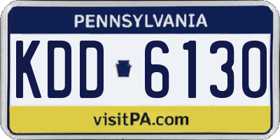 PA license plate KDD6130