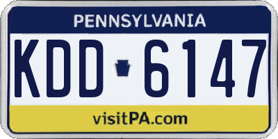 PA license plate KDD6147