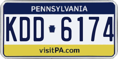 PA license plate KDD6174
