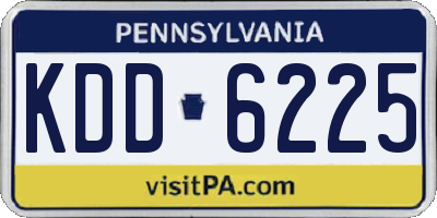 PA license plate KDD6225