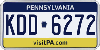 PA license plate KDD6272