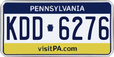 PA license plate KDD6276