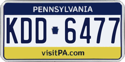 PA license plate KDD6477