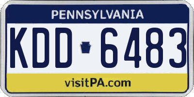 PA license plate KDD6483