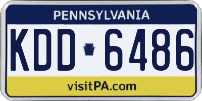 PA license plate KDD6486