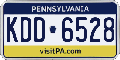 PA license plate KDD6528